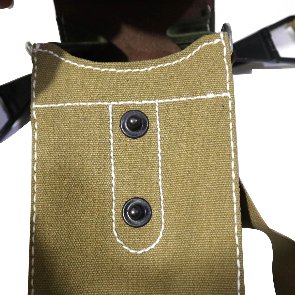 旧日本陆军九六式九九式轻机枪弹匣囊甲型弹仓囊复刻品`WWII Japanese Type 96 / Type 99 LMG Magazine Pouch Replica, Canvas & Leather Historical Reenactment Gear`