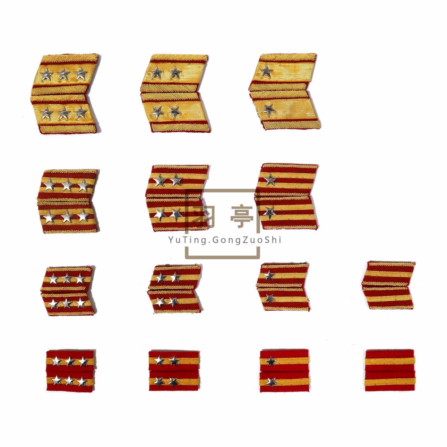 旧日本陆军三式襟章阶级章Type 3 Collar Insignia, Rank Badge of the Imperial Japanese Army1