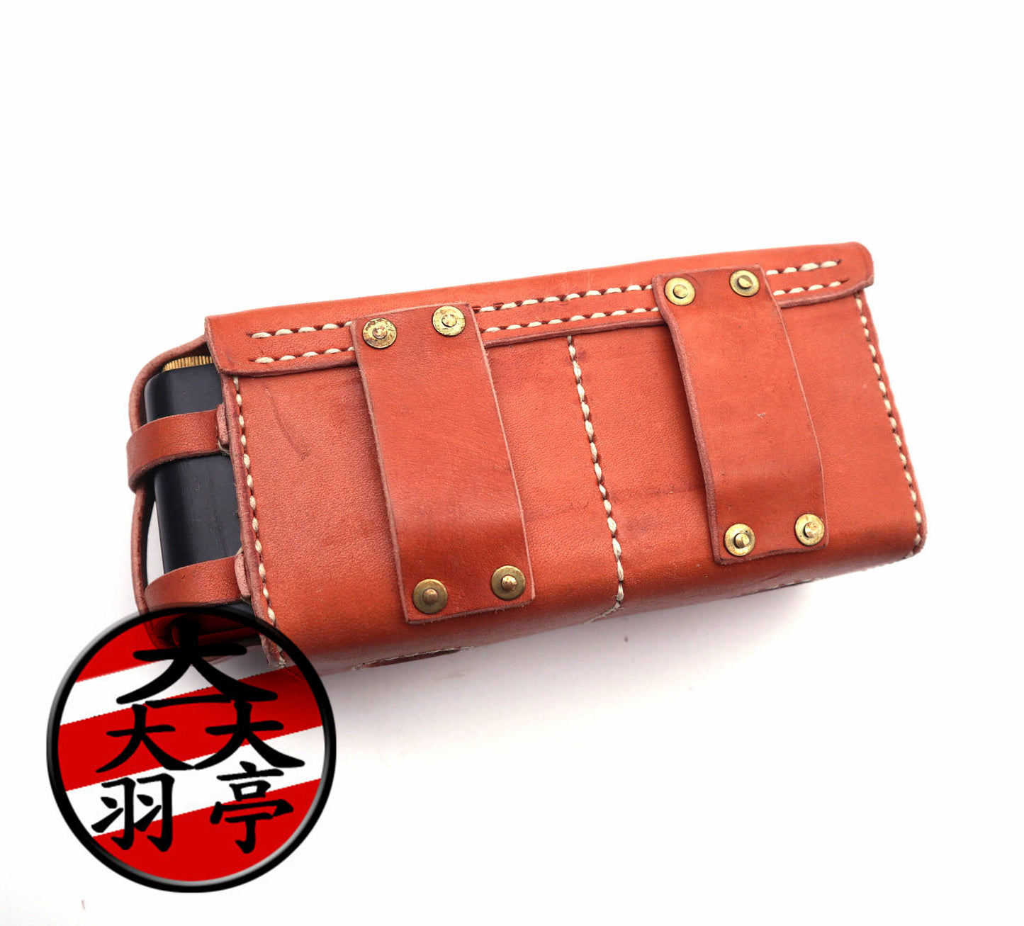 羽亭推荐出口版皮具38前盒后盒油壶腰带头层牛皮   Recommended by Yuting: Export‑grade top‑grain leather set, Type‑38 front & rear ammo pouches, gun oiler, waist belt