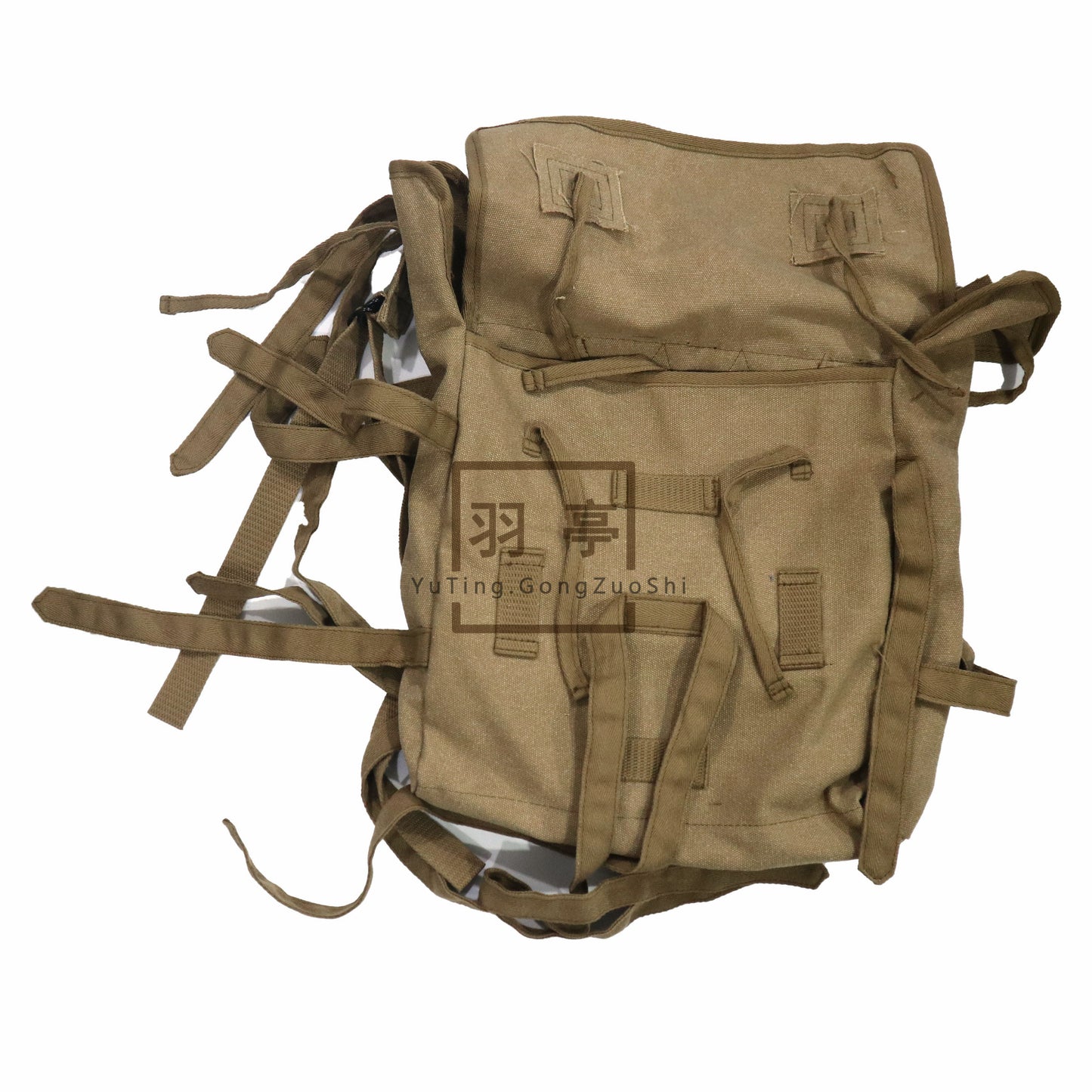 羽亭朝鲜帆布章鱼包八爪包背包影视道具低端复制 Recommended by Yuting: Korean‑theme canvas “octopus‑style” knapsack, basic reproduction, movie‑scene prop