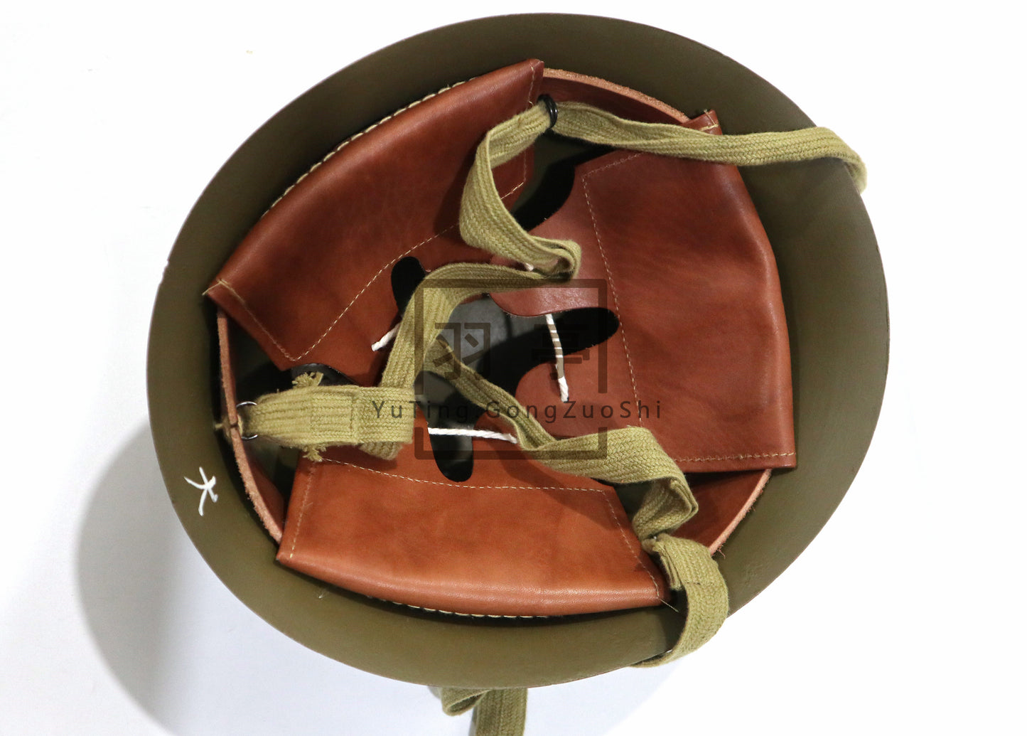 羽亭推荐朝鲜原品壳子8090年代铁帽重漆   Recommended by Yuting: 1980‑90s Korean‑origin steel‑helmet shell, repainted finish, for collection & prop‑use