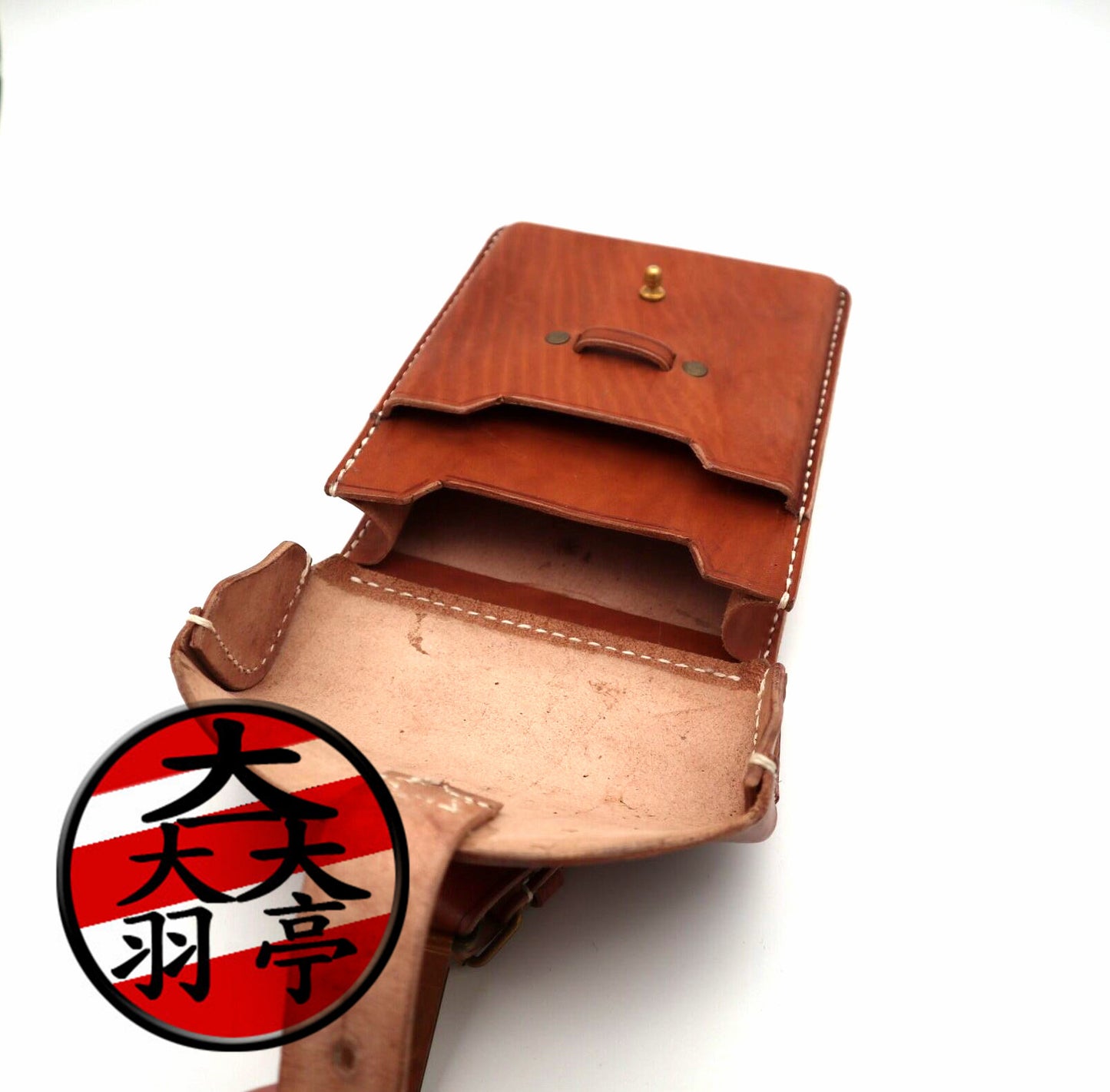 羽亭推荐德小型地图杂物拎包挎包将校头层牛皮外贸出口版本Recommended by Yuting, German‑style officer full‑grain‑leather small utility‑map satchel, export‑version