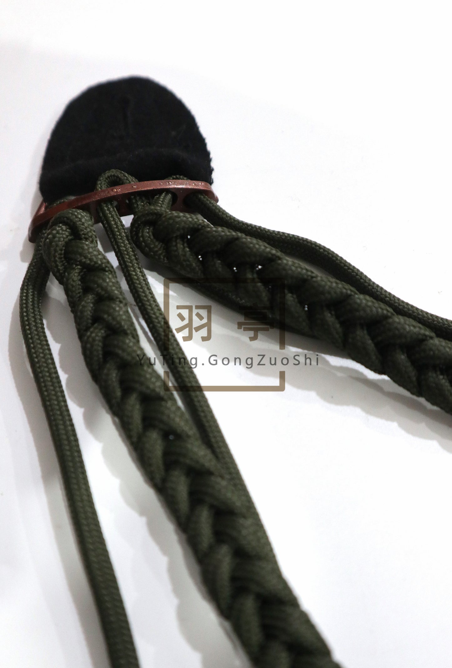 羽亭推荐朝鲜绪式野战版本织带墨绿色陆上cosplay重演Recommended by Yuting, field‑version dark‑green North‑Korean sword tassel webbing, for land‑based cosplay & historical reenactment