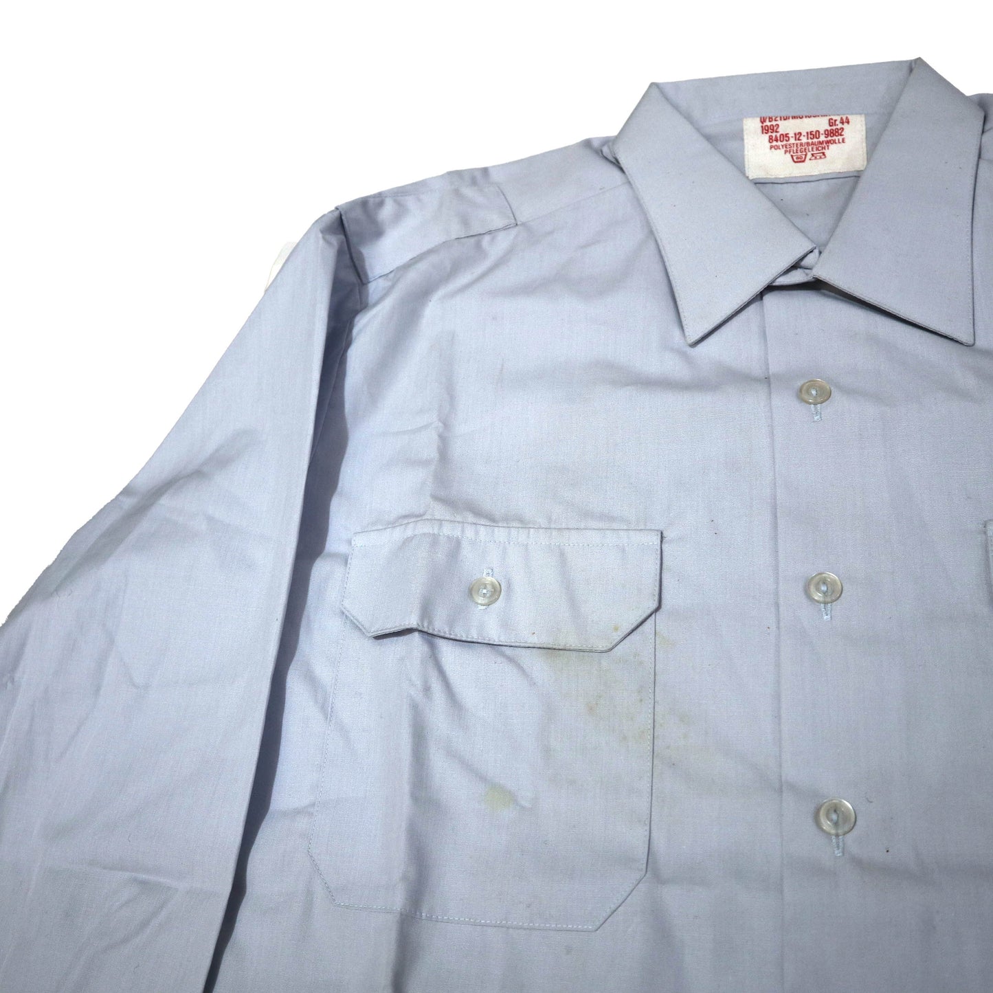 羽亭推荐联邦德国原品蓝色衬衣cosplay重演现货收藏Recommended by Yuting, original West‑German blue service shirt, for cosplay & historical reenactment, collectible, in stock