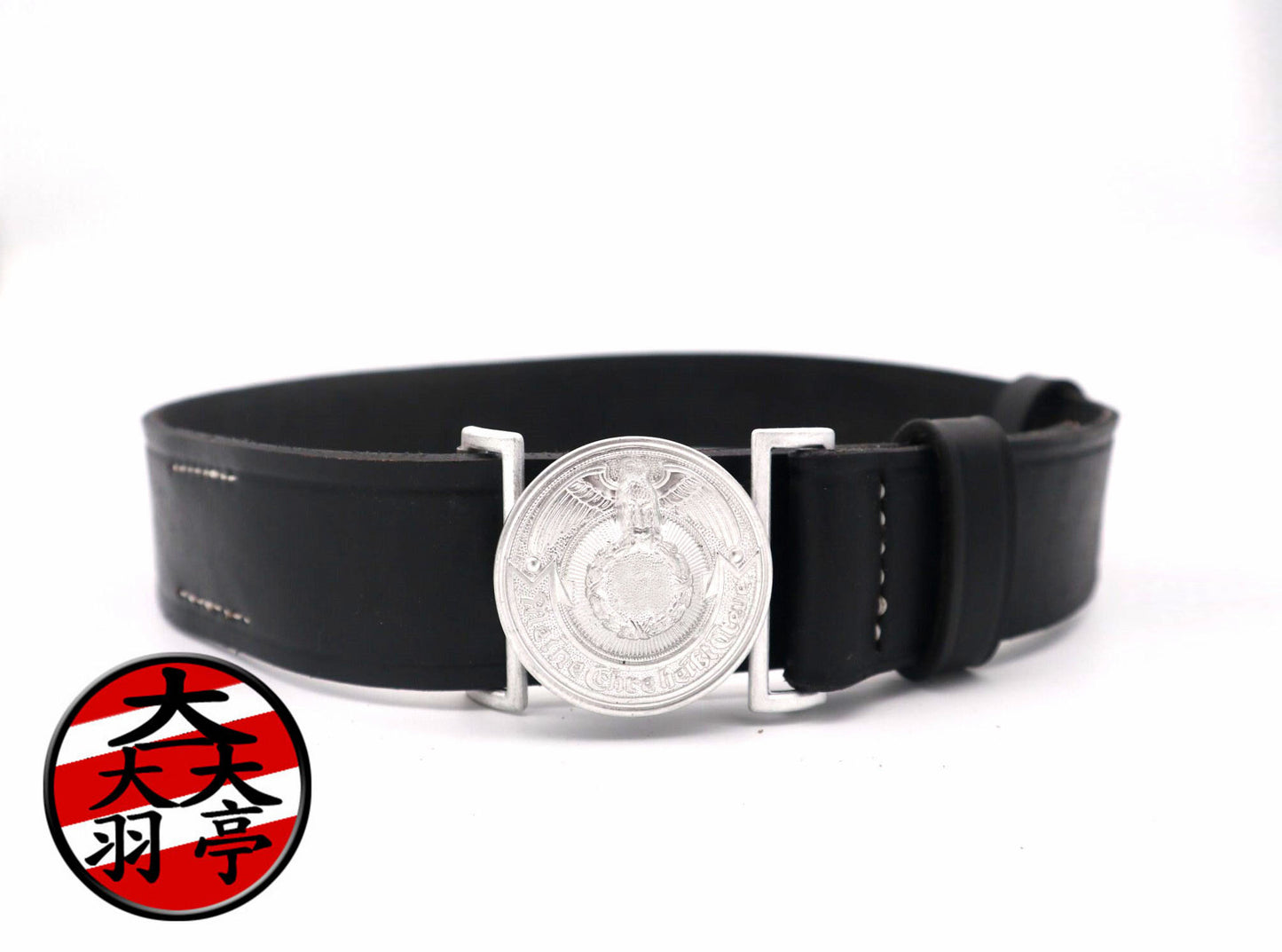 羽亭推荐德式牛皮官用腰带m32影视道具收藏ww   Yuting Recommended, German‑Style M32 Official Leather Belt, Movie Prop for Collection, WW‑Era Reproduction