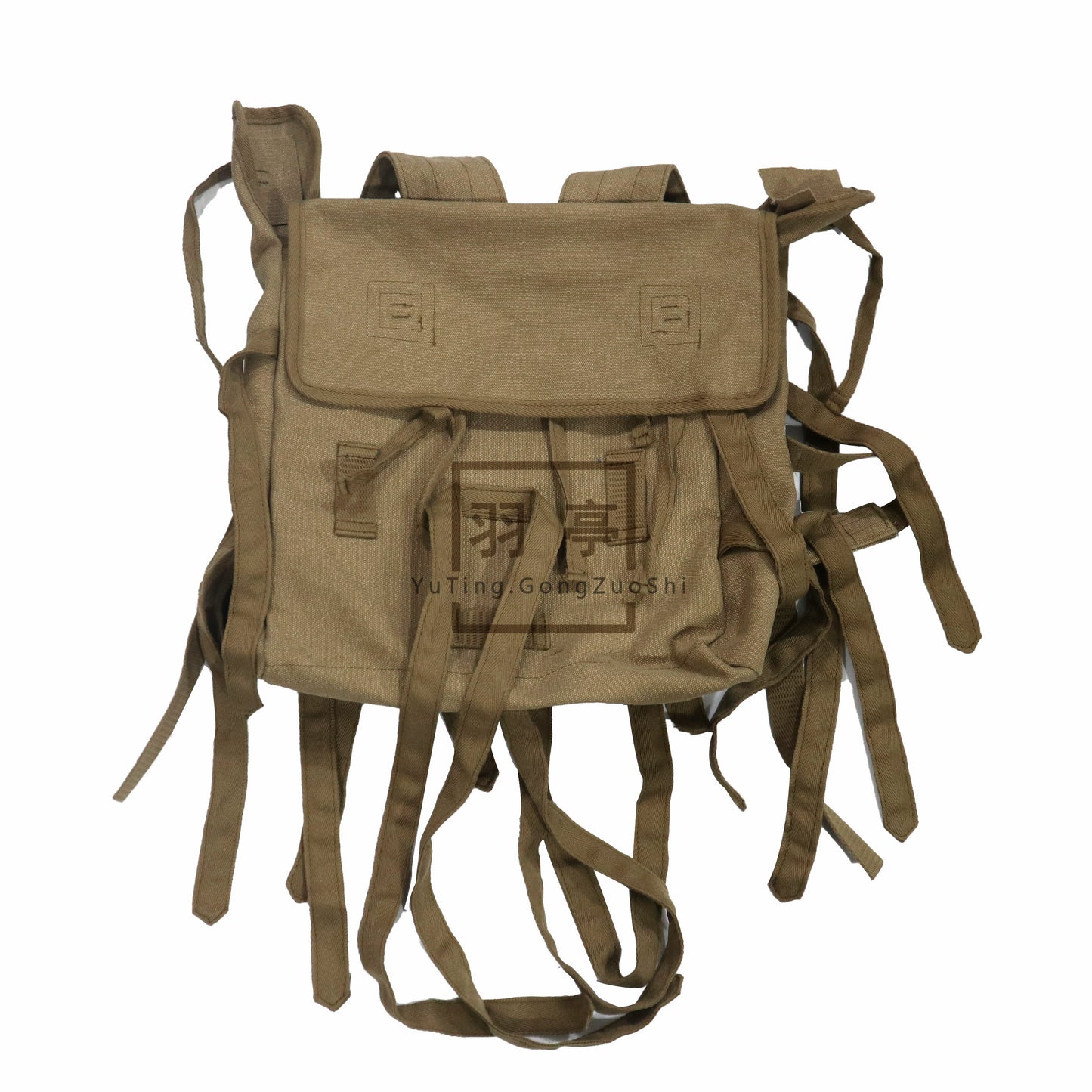 羽亭朝鲜帆布章鱼包八爪包背包影视道具低端复制 Recommended by Yuting: Korean‑theme canvas “octopus‑style” knapsack, basic reproduction, movie‑scene prop