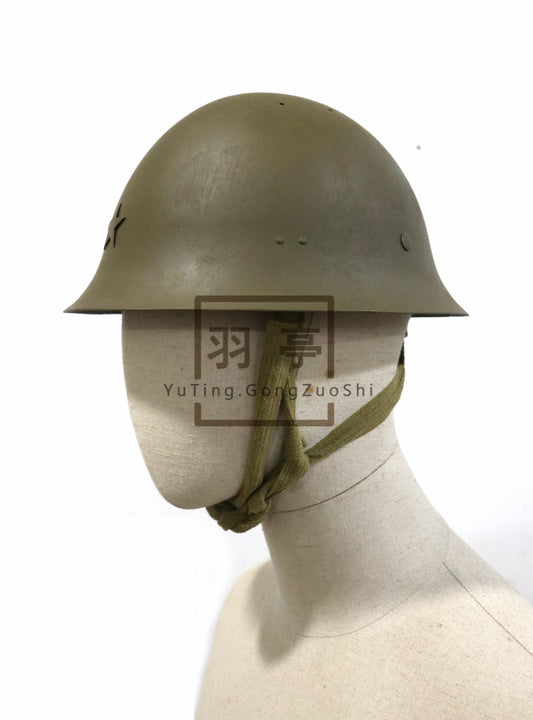 羽亭推荐朝鲜原品壳子8090年代铁帽重漆   Recommended by Yuting: 1980‑90s Korean‑origin steel‑helmet shell, repainted finish, for collection & prop‑use