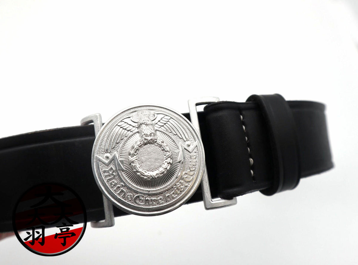 羽亭推荐德式牛皮官用腰带m32影视道具收藏ww   Yuting Recommended, German‑Style M32 Official Leather Belt, Movie Prop for Collection, WW‑Era Reproduction