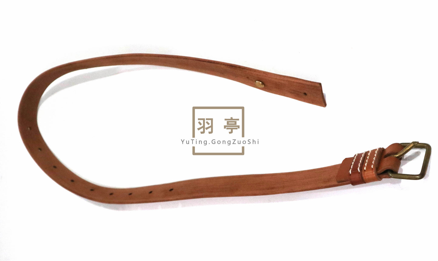 羽亭推荐99背带头层牛皮手工制作cosplay重演影视道具横店中影  Recommended by Yuting: Hand‑made top‑grain leather rifle sling for Type‑99 rifle, movie prop for cosplay, reenactment, Zhongying & Hengdian studio