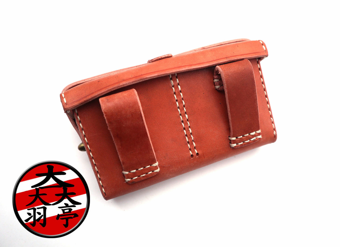 羽亭推荐出口版皮具38前盒后盒油壶腰带头层牛皮   Recommended by Yuting: Export‑grade top‑grain leather set, Type‑38 front & rear ammo pouches, gun oiler, waist belt