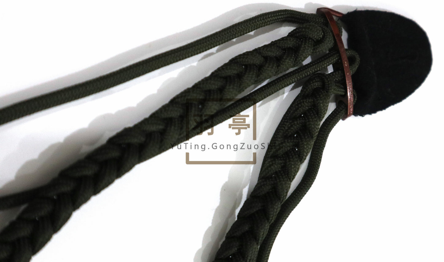 羽亭推荐朝鲜绪式野战版本织带墨绿色陆上cosplay重演Recommended by Yuting, field‑version dark‑green North‑Korean sword tassel webbing, for land‑based cosplay & historical reenactment