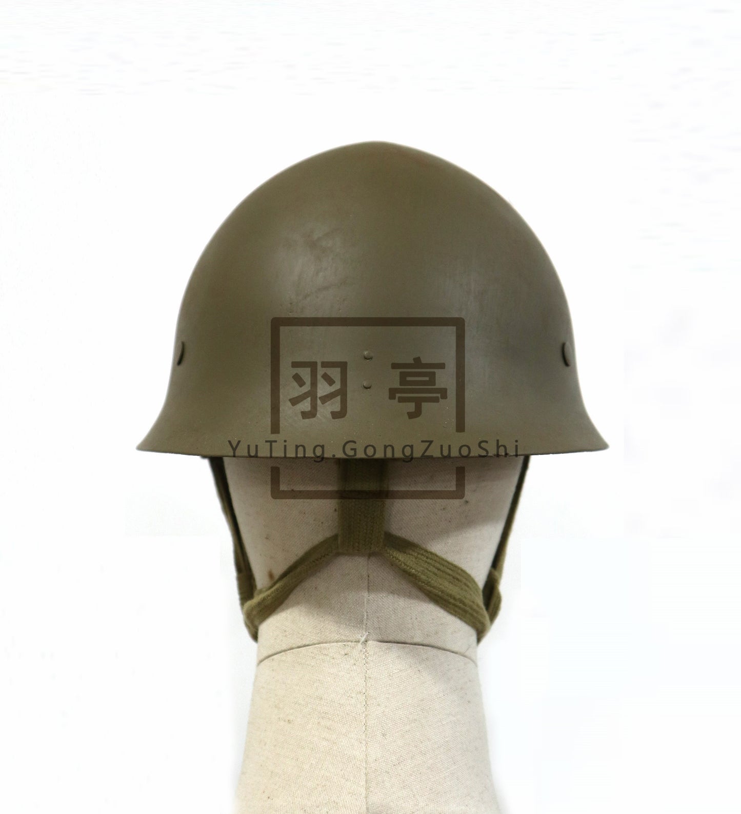 羽亭推荐朝鲜原品壳子8090年代铁帽重漆   Recommended by Yuting: 1980‑90s Korean‑origin steel‑helmet shell, repainted finish, for collection & prop‑use