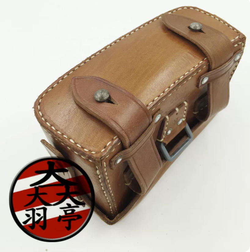羽亭推荐德国牛皮医疗包重演装备ww    Yuting Recommended, German‑Style Cowhide Medical Pouch, Reenactment Gear for WW‑Era Reproduction