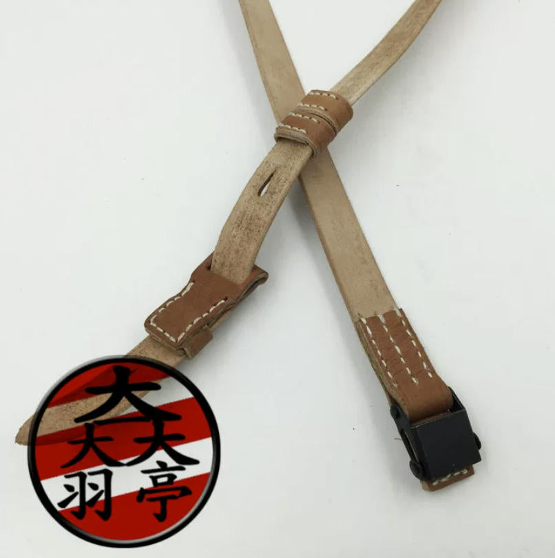 羽亭推荐德国式98k皮带背带皮质cos重演装备   Yuting Recommended, German‑Style 98k Leather Rifle Sling, Cosplay & Reenactment Gear