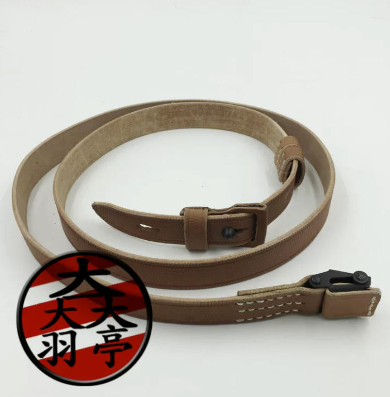 羽亭推荐德国式98k皮带背带皮质cos重演装备   Yuting Recommended, German‑Style 98k Leather Rifle Sling, Cosplay & Reenactment Gear