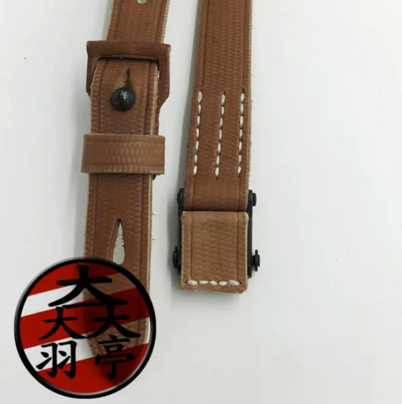 羽亭推荐德国式98k皮带背带皮质cos重演装备   Yuting Recommended, German‑Style 98k Leather Rifle Sling, Cosplay & Reenactment Gear