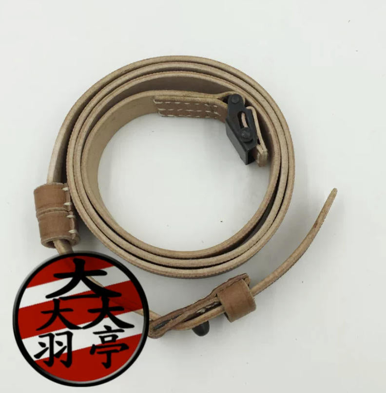 羽亭推荐德国式98k皮带背带皮质cos重演装备   Yuting Recommended, German‑Style 98k Leather Rifle Sling, Cosplay & Reenactment Gear